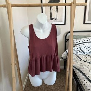 🚫SOLD Wild Fable Mauve Peplum Crop Top